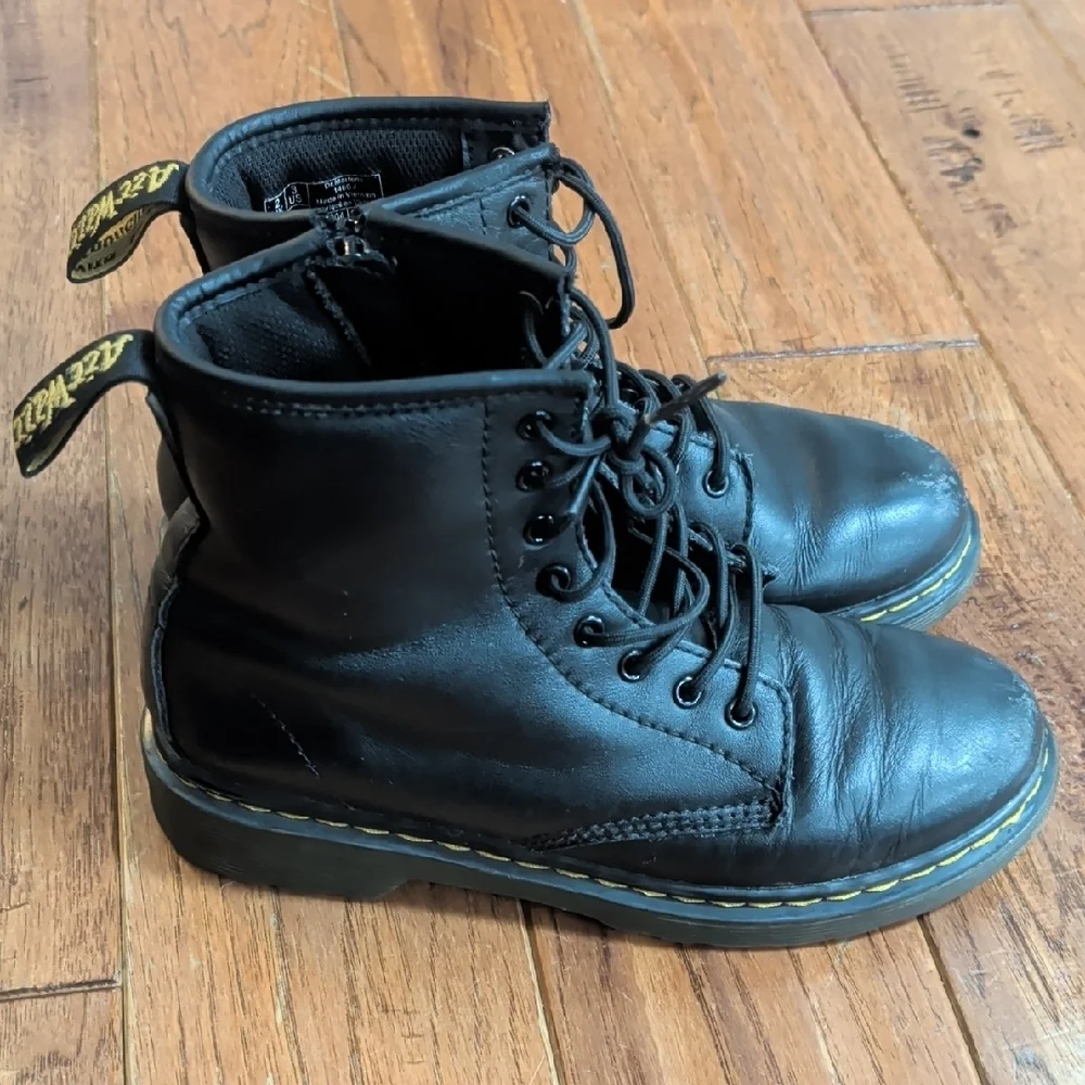Dr. Martens 1460 J Black Leather Lace-Up Boots